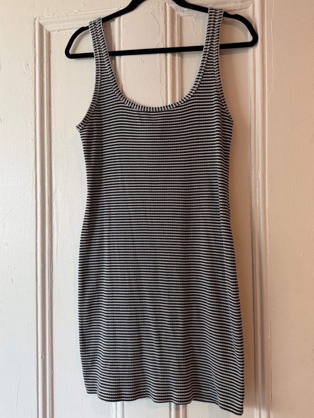 Universal Thread Black and White Striped Tank Mini Dress